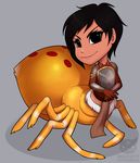  ada_carlia animated arachnid armor arthropod chibi dark_skin drider faux_drider female hair ninja_kitty spider 