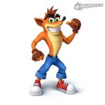  bandicoot clothing crash_bandicoot crash_bandicoot_(series) fingerless_gloves gloves green_eyes looking_at_viewer male mammal marsupial solo video_games 
