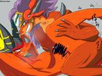  anal anal_penetration dragon drum_(buddyfight) future_card_buddyfight light_rim_alliot penetration ragujuka reptile scalie sweat 