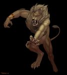  bracelet claws eye_patch eyewear feline jewelry lion mammal necklace stares-down-asura tacimur teeth werelion werewolf_the_apocalypse world_of_darkness yellow_eyes 