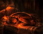  12-tf animal_humanoid bed clock dragon dragon_humanoid female fire humanoid sleeping smoke wings 