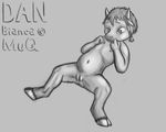  anthro areola bovine breasts cub flat_chested horn mammal mercmech monochrome nipples presenting presenting_pussy pussy pussy_juice simple_background spread_legs spreading tauren toddler video_games warcraft young 