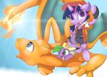  2016 charizard crossover dragon equine female feral friendship_is_magic horn male mammal mistydash my_little_pony nintendo pok&eacute;mon spike_(mlp) twilight_sparkle_(mlp) unicorn video_games 