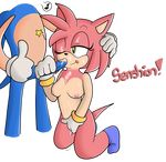  alpha_channel amy_rose anthro black_nose breasts clothed clothing cum cum_on_face duo hand_on_head handjob jewelry legwear masturbation navel nipples nude one_eye_closed penis pussy_juice raised_eyebrow senshion smile socks sonic_(series) sonic_the_hedgehog text tongue vein 