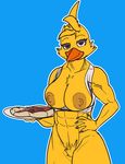  anthro avian bird breasts chica_(fnaf) chicken crisis-omega female five_nights_at_freddy&#039;s food pizza solo video_games 