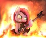  equine female friendship_is_magic guitar hair heavymetalbronyyeah horse instrument mammal musical_instrument my_little_pony pink_hair pinkamena_(mlp) solo teeth 