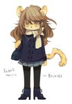  artist_request briefcase brown_eyes brown_hair cheetach furry inumimi-syndrome long_hair school_uniform 