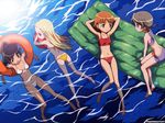  elise_von_dietrich ichijo_eika sakurano_otoha sky_girls sonomiya_karen swimsuit 