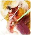  bad_id bad_pixiv_id japanese_clothes kodachi koku_666 lowres male_focus ookami_(game) short_sword solo sword ushiwakamaru weapon white_hair 