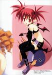  cut_a_dash!! disgaea etna mitsumi_misato paper_texture prinny thigh-highs 