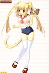  animal_ears nekomimi school_swimsuit seifuku shigunyan swimsuits tail thigh-highs 
