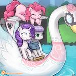  avian bird boat equine friendship_is_magic horn horse lumineko mammal maud_pie_(mlp) my_little_pony pinkie_pie_(mlp) pony rarity_(mlp) swan swan_boat unicorn vehicle 