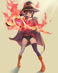  bandages cameltoe dress kono_subarashii_sekai_ni_shukufuku_wo! megumin pantsu sisshou_senkoku skirt_lift thighhighs weapon witch 