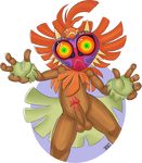  alpha_channel anthro balls clothing gloves horn ikiki looking_at_viewer male mask nintendo nude penis simple_background skullkid solo the_legend_of_zelda transparent_background unknown_species video_games 