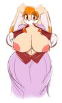  anthro averyshadydolphin big_breasts breasts clothed clothing female hair hi_res lagomorph mammal rabbit solo sonic_(series) thick_thighs vanilla_the_rabbit wide_hips 