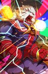  chest_cannon electricity fate/grand_order fate_(series) furry gloves light_bulb lion rabbity roaring sky spandex star_(sky) starry_sky thomas_edison_(fate/grand_order) 