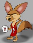  2016 anarchyinthenyc anthro blu3danny canine clothed clothing collaboration cup dipstick_tail disney eyes_closed fennec finnick fox hi_res loose_clothing mammal multicolored_tail sleepy solo zootopia 