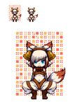  artist_request blue_eyes boots fox furry omunikin open_mouth original short_hair solo white_hair 