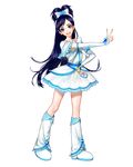  :d aegyo arm_warmers bad_id bad_twitter_id black_eyes black_hair boots bow cure_white dress earrings frills full_body futari_wa_precure hair_bow half_updo heart jewelry knee_boots long_hair looking_at_viewer magical_girl open_mouth outstretched_arm petticoat precure smile solo transparent_background v very_long_hair white_bow white_dress white_footwear yukishiro_honoka 