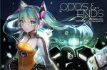  aqua_eyes backlighting blurry bodysuit breasts copyright_name depth_of_field floating_hair hair_ornament hatsune_miku headphones honnou_(kjs9504) light_bulb long_hair looking_at_viewer odds_&amp;_ends_(vocaloid) screw skirt small_breasts smile solo twintails very_long_hair vocaloid watermark web_address 