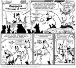  arrow avian bird black_and_white canine comic disney feral fox lagomorph mammal monochrome mouse rabbit raccoon rodent sandra sandra_and_woo sandra_north squirrel woo 