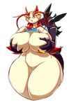  anthro averyshadydolphin big_breasts breast_grab breasts dragon duo eyebrows eyewear female glasses hand_on_breast hi_res huge_breasts hypnosis looking_at_viewer markings mind_control sokajou thick_thighs wide_hips yaojou 