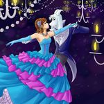  anthro asriel_dreemurr ball_gown better_version_at_source clothed clothing dancing digital_media_(artwork) dress duo eyes_closed female hi_res hopelessromantic721_(artist) male male/female protagonist_(undertale) romantic_couple undertale video_games 
