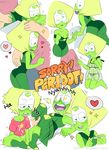  bottomless condom condom_in_mouth english expressions gnome-no green_hair green_skin heart lingerie mouth_hold multiple_views negligee peridot_(steven_universe) pregnancy_test size_difference sparkle spoken_heart steven_universe underwear visor 