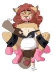  anthro areola biped blush breasts clothed clothing diaper diapered-buns disembodied feces felid feline female fur hair invalid_tag lynx mammal messy_diaper nipples pacifier pinching_nipples scat simple_background small_breasts soiling solo_focus squeezing_diaper topless white_background 