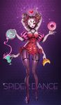  breasts candlefish cleavage doughnut extra_arms extra_eyes fangs insect_girl large_breasts monster_girl muffet pantyhose platform_footwear shiny_clothes spider_girl tea thigh_boots undertale wink 