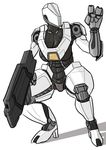 2016 armor black_body breasts clothing docpox featureless_face female gun helmet machine mec_(x-com) not_furry panties ranged_weapon robot simple_background underwear video_games weapon white_background white_body x-com 