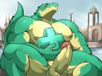  + anthro areola balls biceps close-up crocodile erection league_of_legends maldu male manly muscular nipples nude pecs penis renekton reptile scalie sharp_teeth sitting smile solo spread_legs spreading teeth video_games 