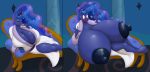  absurd_res anthro areola big_breasts blues64 blush breast_expansion breasts cookie digital_media_(artwork) equine eyes_closed female food friendship_is_magic hi_res horn huge_breasts hyper hyper_breasts mammal marauder6272 my_little_pony nipples princess_luna_(mlp) solo unicorn 