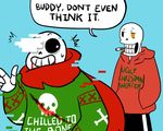  aftertale animated_skeleton blood bone cigarette clothed clothing dialogue english_text geno_sans_(aftertale)_(character) loverofpiggies not_furry skeleton text undead underswap underswap_papyrus undertale video_games wounded 