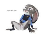  2016 anthro bottomless clothed clothing disney female fingering judy_hopps lagomorph mammal masturbation pussy rabbit solo vaginal vaginal_fingering zootopia 