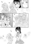  bad_pixiv_id bokutachi_wa_hitotsu_no_hikari clapping comic crying greyscale hoshizora_rin koizumi_hanayo love_live! love_live!_school_idol_project minami_kotori monochrome nishikino_maki sonoda_umi tears yazawa_nico yomotsuka_tsukasa younger 