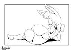  argento balls black_and_white bunnie_rabbot dickgirl intersex lagomorph mammal monochrome penis sonic_(series) 