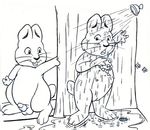  anthro balls betweenthelions cub female lagomorph male mammal max_(max_and_ruby) max_and_ruby nude penis pussy rabbit ruby_(max_and_ruby) shower soap wet young 