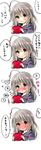  ahoge blush braid comic heart highres hoshi_shouko idolmaster idolmaster_cinderella_girls long_hair open_mouth purple_eyes silver_hair single_braid smile translated yumeno_(rubbercup) 