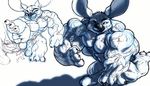 abs anal anal_penetration balls biceps disney furry_(artist) huge_muscles lilo_and_stitch male muscular nude pecs penetration penis sketch stitch uncut 