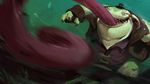  action_pose anthro catfish claws clothed clothing demon fish league_of_legends long_tongue marine open_mouth solo standing tahm_kench_(lol) teeth toe_claws tongue tongue_out video_games xvi 