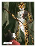  animal_genitalia canine comic dog duo edesk feline husky jaguar male mammal melee_weapon nude polearm sheath sisco_(artist) spear weapon 