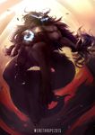  abs anthro balls biceps blue_eyes claws drooling flaccid fur hair kindred_(lol) league_of_legends long_hair male mask muscular nipples nude open_mouth penis precum saliva solo spirit toe_claws video_games werethrope wolf_(lol) 