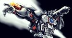  90s beast_wars cannon fangs firing gorilla hands kamizono_(spookyhouse) machinery maximal mecha no_humans open_mouth optimus_primal robot science_fiction solo transformers turret 