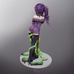  1girl 3d borrowed_character leslyzerosix purple_hair solo zone-tan 