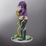  1girl 3d borrowed_character leslyzerosix purple_hair solo zone-tan 