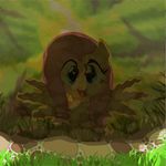  2016 animated cute equine female feral fish fluttershy_(mlp) friendship_is_magic grass hair happy mammal marine my_little_pony open_mouth outside pegasus pink_hair solo water wingedwolf94 wings 