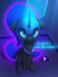 2016 animated armor blue_eyes blue_hair cutie_mark equine feathered_wings feathers female feral flag friendship_is_magic hair helmet horn looking_at_viewer mammal my_little_pony nightmare_moon_(mlp) rodrigues404 smile winged_unicorn wings young 