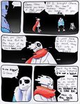  aftertale animated_skeleton blood bone clothed clothing comic dialogue english_text geno_sans_(aftertale)_(character) human loverofpiggies male mammal not_furry protagonist_(undertale) sans_(undertale) scarf skeleton text undead undertale video_games wounded 