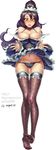  black_legwear black_panties breasts duplicate french_maid_nidalee gtfrog9999 league_of_legends navel nidalee panties skirt skirt_lift sp_magaet standing underwear 